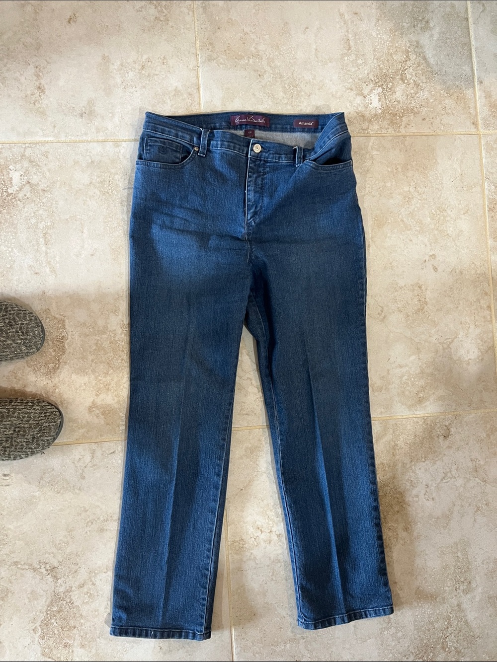 Gloria Vanderbilt Dark Blue Denim Jeans